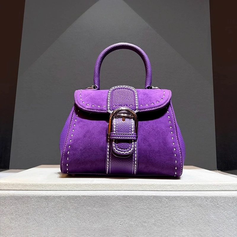 

Luxury Brand 2025 New Handbag Leather Suede Shoulder Crossbody Bags for Women Sac À Main Femme