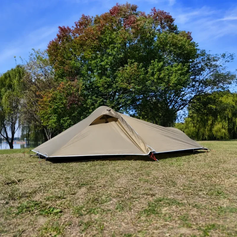 MCETO Mituo 1 Person Ultralight Aluminum Pole Camping Tent for Hiking Mountain Outdoor Rainstorm Waterproof Tunnel Design