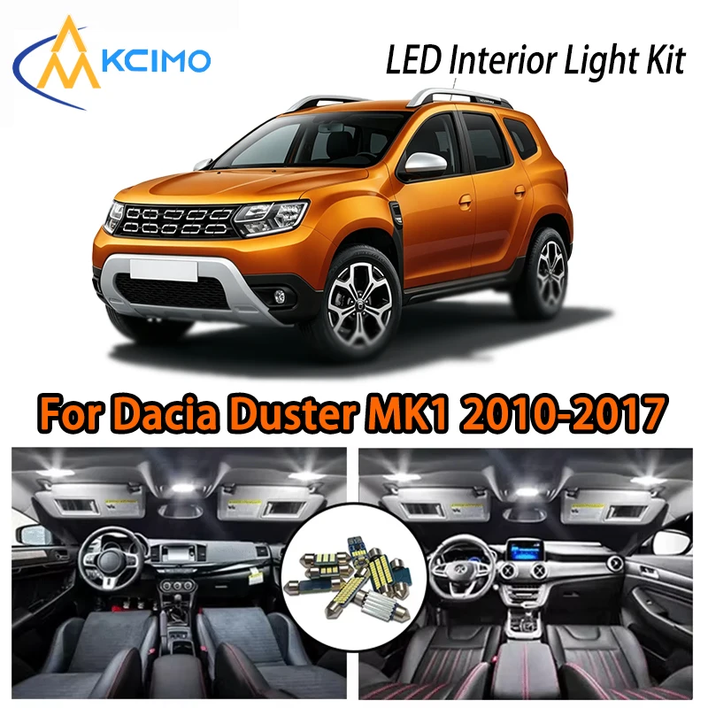 

Daily Use LED Interior Lights For Dacia Duster MK1 2010-2017, Two Colors Choice Super Bright
