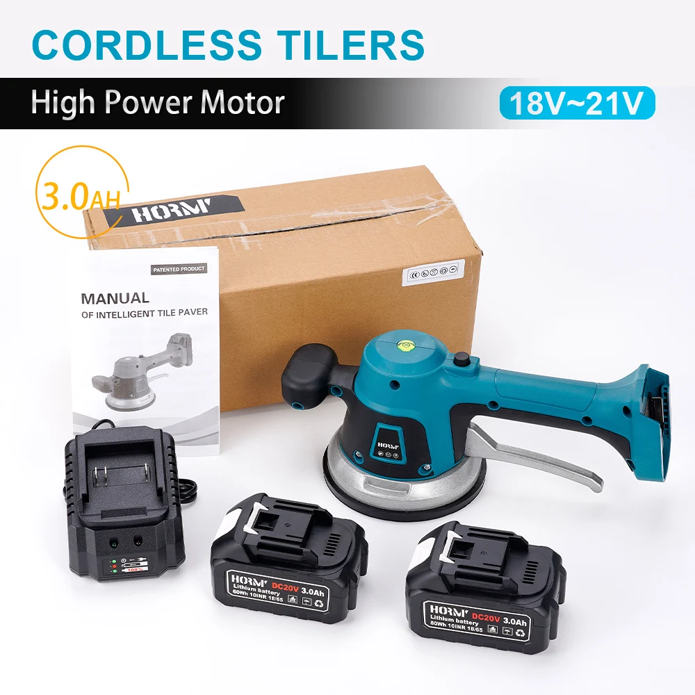 

20V Wireless Tiler Vibrator Tiling Machine 6 Speed Automatic Tiles Leveling Adjustment Absorb Power Tool For Makita Battery