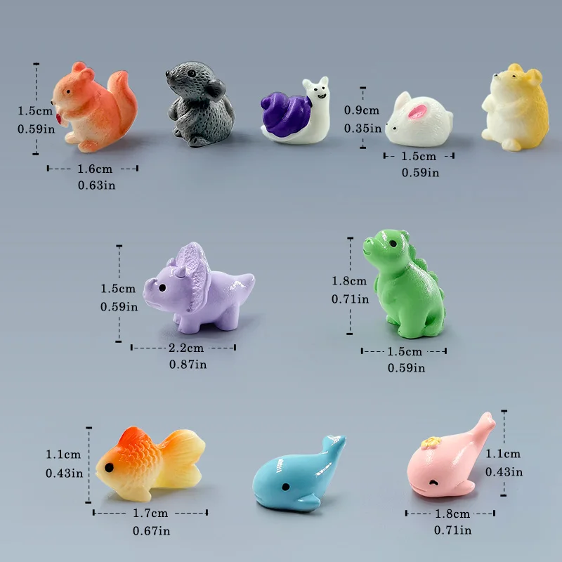 Pigeon Rabbit Cat Duck Frog Snail Bird DIY Figurines Landscape Dollhouse Miniature Fairy Garden Ornament Decoration Accessories