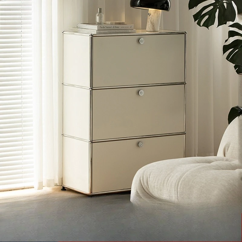 

Stainless steel Bauhaus dining side insm fan, living room against the wall module combination locker