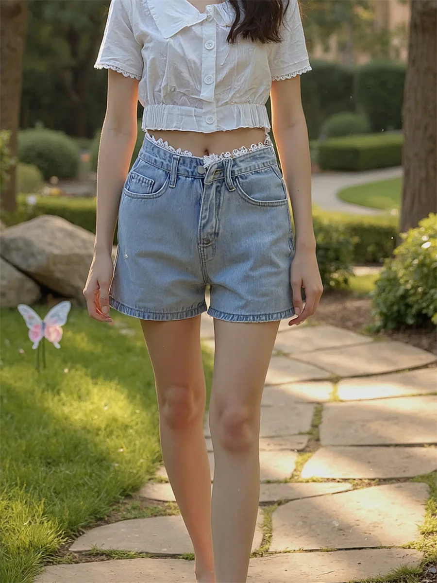 กางเกงขาสั้นสตรีสูงเอวแนวโน้มหญิง Rock เทนนิสกอล์ฟ Breathable Feminino Letter Biker ลายสก๊อตสีแดงชุด