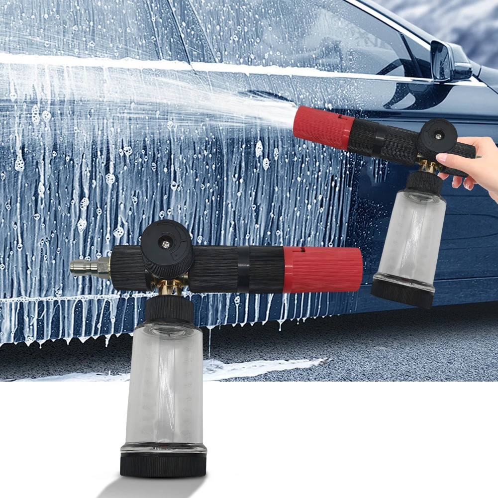 

100 мл горшок для пены с быстрым разъемом 1/4 дюйма, распылитель для мыльной пены, регулируемый пистолет для мойки высокого давления, инструмент для чистки автомойки