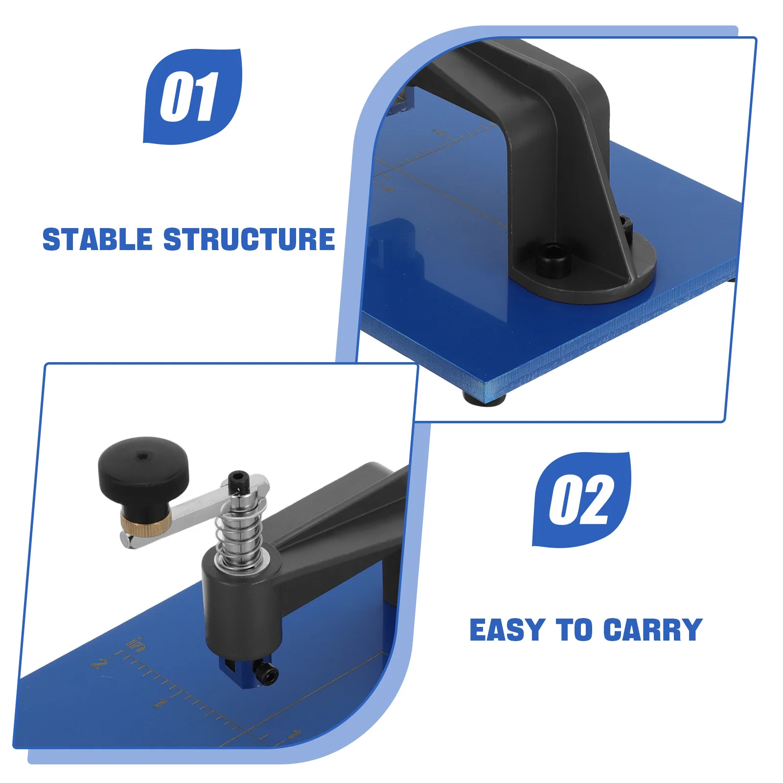 Precision Glass Circle Cutter Tool 0.39-3.93 Inch Dual Scale Adjustable Circular Cutting Device for Stained Glass Mirror Lens