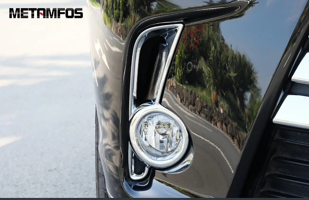 For Toyota Highlander Kluger 2017 2018 2019 Chrome Front Fog Light Lamp Cover Trim Foglight Foglamp Protector Car Accessories