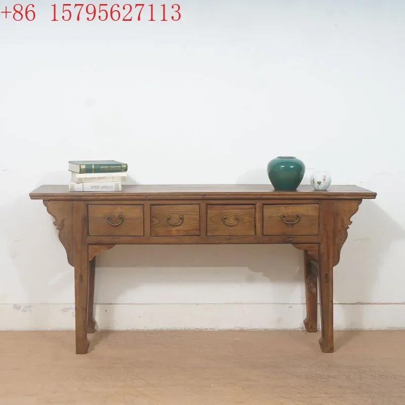 

Новый китайский консольный шкаф из массива дерева в ретро-стиле, настенный шкаф для хранения в гостиной, шкаф для хранения в спальне.