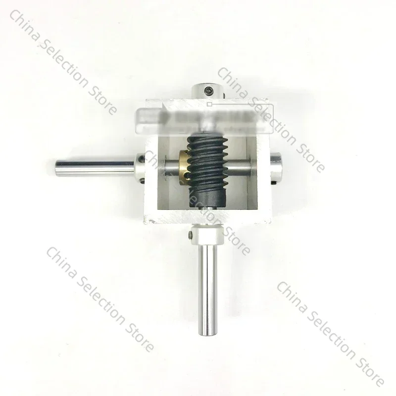 Worm Gear Reduction Gearbox 6/8MM Shaft 20T Gear 90 Degree Right Angle Corner Device Reduction Ratio 1:10 1:20