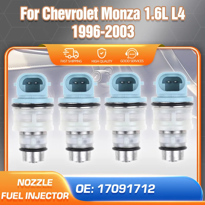 

Fuel Injector Nozzle Kit For Chevrolet Monza 1.6L L4 1996 1997 1998 1999 2000 2001 2002 2003 Car Parts 17091712 2621902 93227671