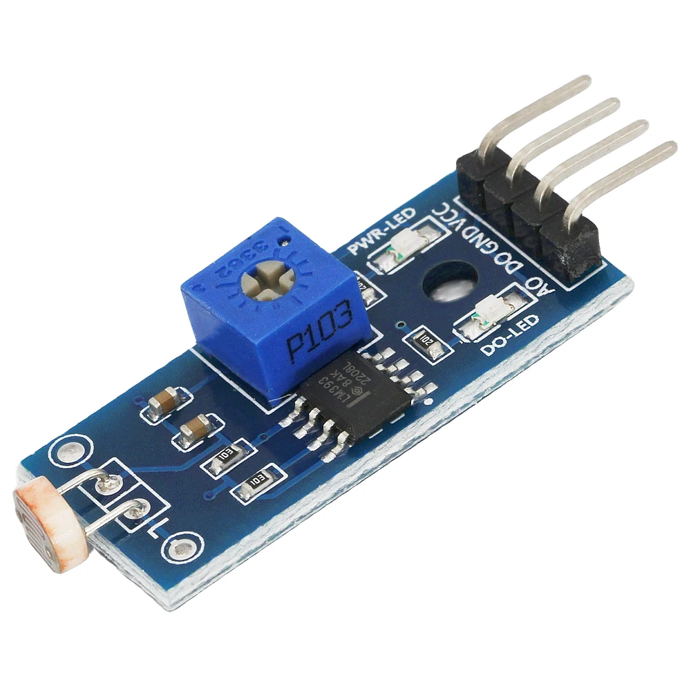 Módulo de Sensor fotosensible para Arduino, fotorresistencia de detección de luz, resistencia de foto, 5 piezas, 3,3-5V, 4 pines