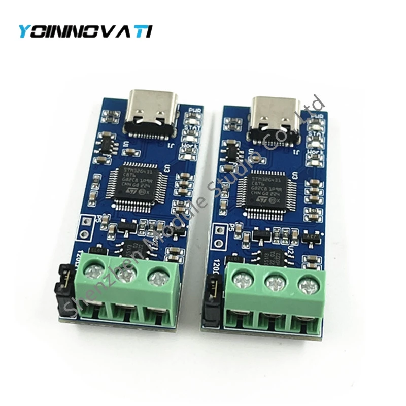 Type-C USB to CAN Module Supports CAN FD CAN Bus Analyzer V2.0 With 3 Color LED High-Performance STM32G4 Series Microcontroller