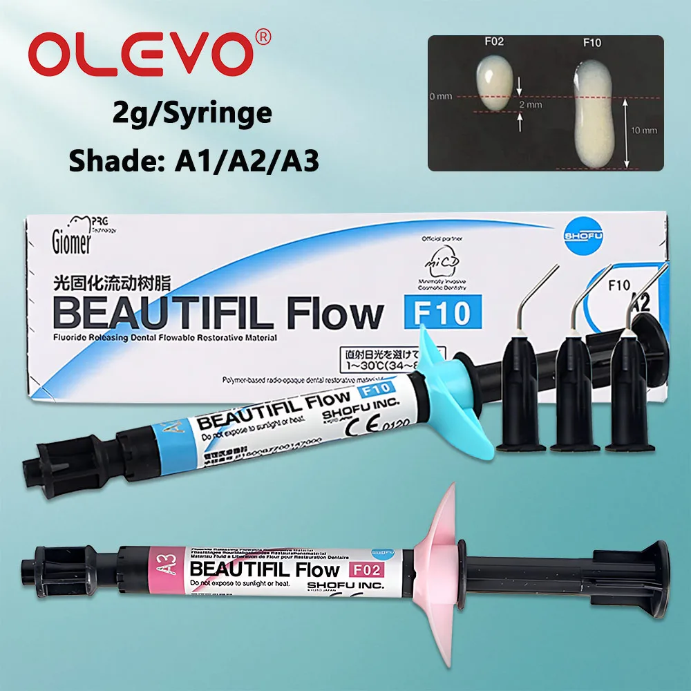 مواد راتينج الأسنان 2 جرام/قطعة علاج الضوء مركب الراتنج نانو السائل تدفق جميل F02 F10 طب الأسنان ملء استعادة الأسنان #1