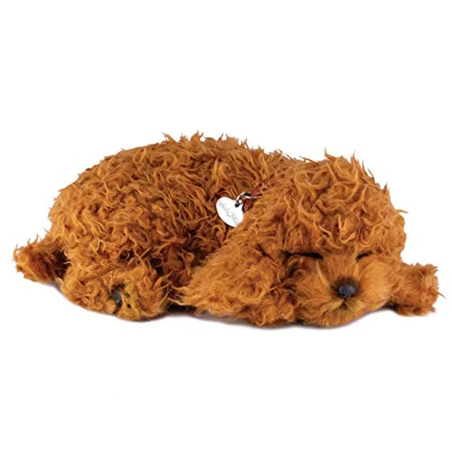 Poodle Dog Toys for and Elderly Realistic Dog Stuffed Animals Battery-Operated Stuffed Dog Companion Interactive Pets with Synt
