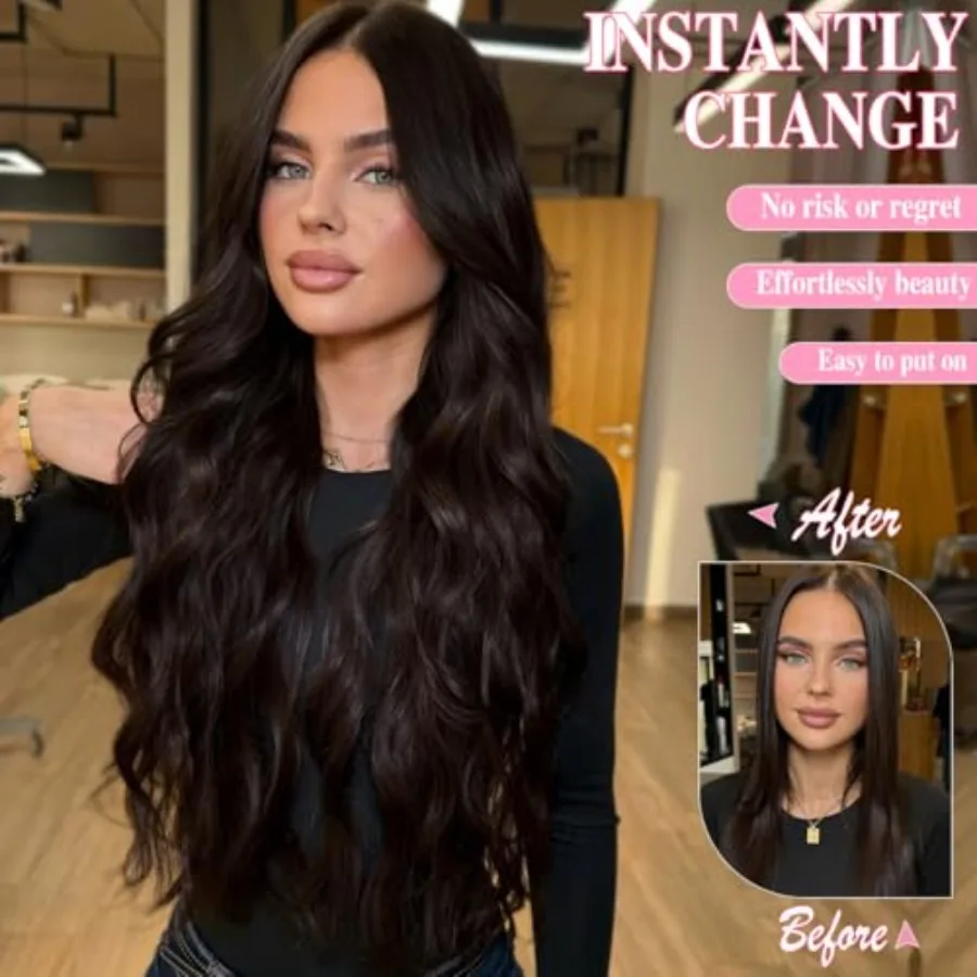 30 بوصة الاصطناعية الدانتيل شعر مستعار أمامي 4x1 غلويليس قبل قطع الدانتيل ارتداء والذهاب الاصطناعية شعر مستعار متموج للنساء الجسم موجة الجزء الأوسط الاصطناعية #3