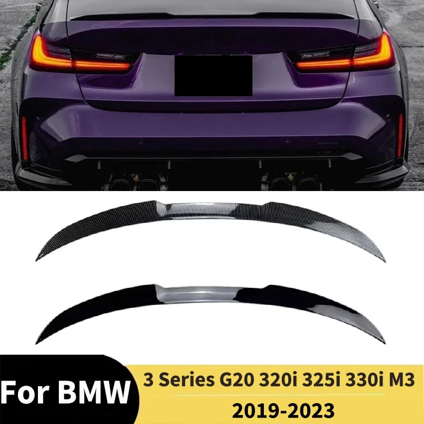 

For BMW 3 Series G20 320i 325i 330i M3 2019-2023 Car Rear Wing Tail Fixed Wings Spoiler Trunk Roof Lid Spoiler Auto Accessories