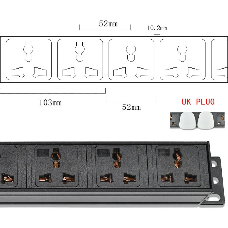 Gniazdo pulpitu C14 port PDU power strip ukryte biurowe gniazdka elektryczne 1-10AC 10A uniwersalne gniazdo wyjściowe