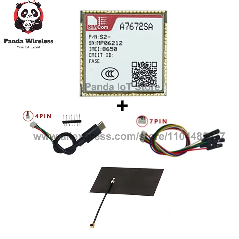 SIMcom A7672SA A7672SA-FASE A7672SA-LASE LTE CAT1 4G+2G Core Board D24*24 Qualcomm chip support Data+GNSS(optional) voice