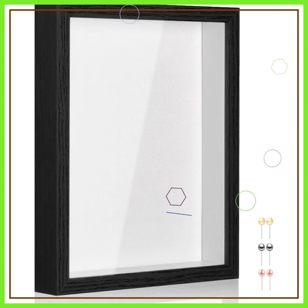 

16x20 Shadow Box Frame with Soft Linen Back, Thickened Panel for Displaying Photos, Jerseys, and Crafts