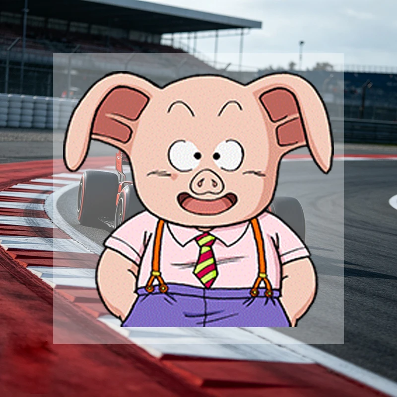 Car Stickers Funny Cartoon Pig Vinyl Decal Waterproof Die Cut Fade Resistant for Rear Window Trunk Laptop Auto Decor
