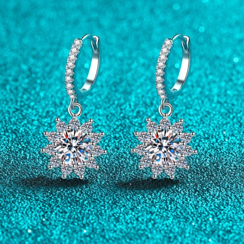 925 Sterling Silber Ohrringe Luxus für Damen Hochzeitsschmuck Verlobungs-Accessoires Glänzende Zirkon-Ohrringe Modisches Geschenk
