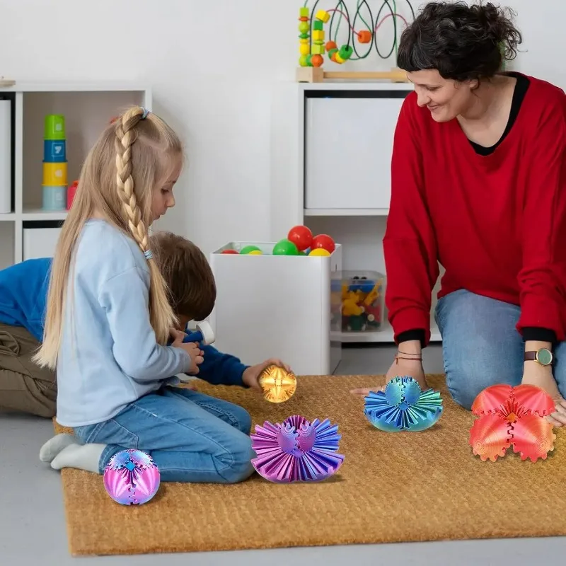 

Новинка! 3D-печатный антистрессовый шар-головоломка, детская игрушка, интегрированный вращающийся куб-шар (1 шт.)