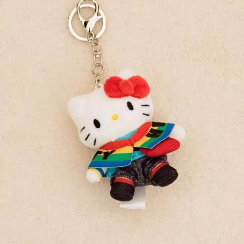 Kawaii Sanrio Hello Kitty Plush Toys Keychain Cartoon Backpack Keychain Accessories Doll Girl Birthday Creative Gift Peripherals