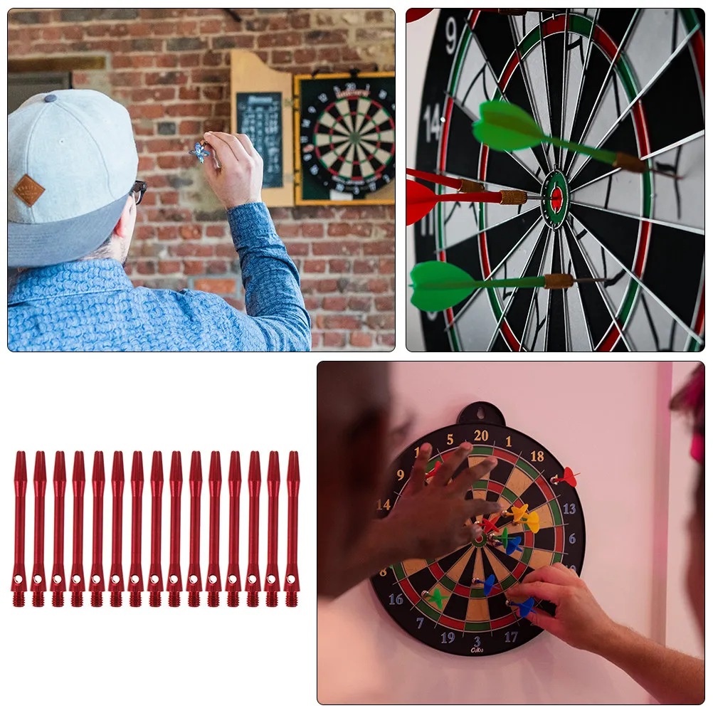 

15Pcs Lightweight Dart Shafts Replacements Aluminum Alloy Stems for Steel Tip Comfortable Grip Portable Game Supplies