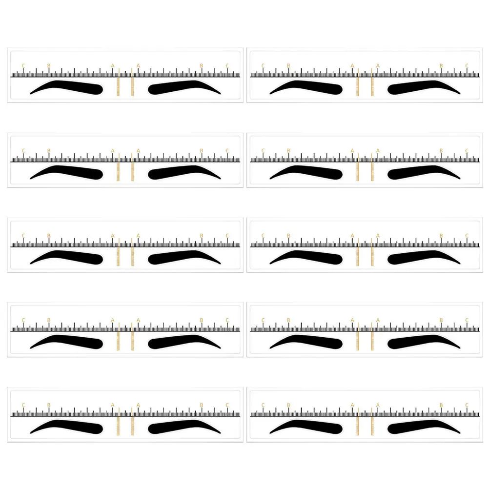 50Pcs Eyebrow Drawing Ruler Stencil Shaping Template for Perfect Brows Makeup Eyebrow Stencils Brow Stencil Brow Ruler