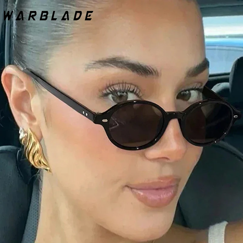 

Retro Small Oval Rivets Decorate Classic Women Sunglasses Brand Design Men Sunglass Outdoor Summer Traveling Eyewear UV400 Очки