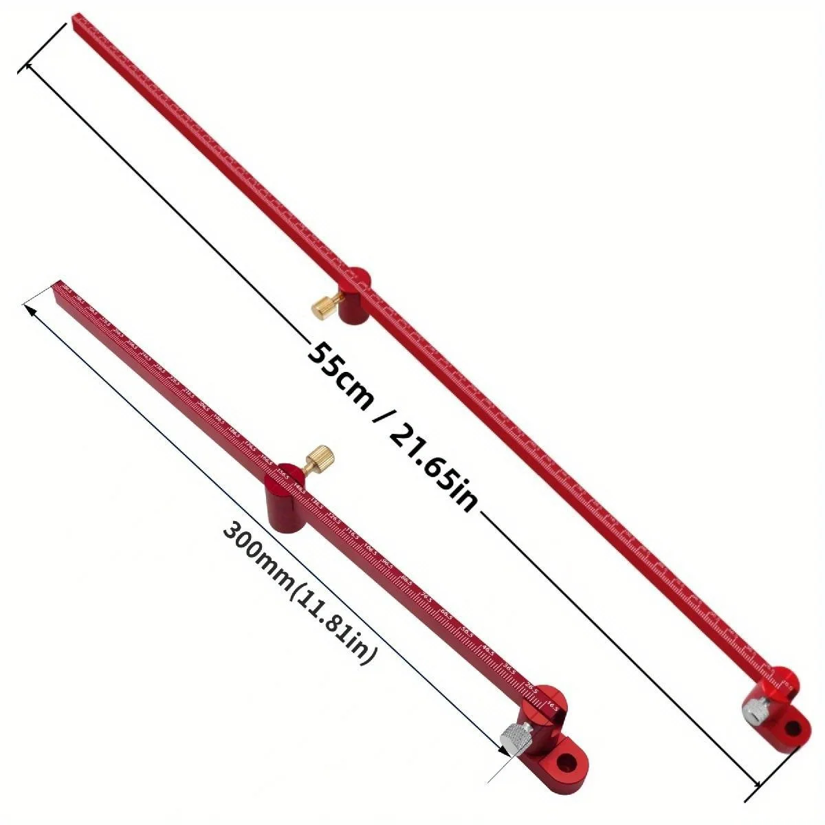 320mm/550mm Woodworking Compass Scriber, Aluminum Fixed-Point Circle Line Marking Gauge, Adjustable Circular Drawing Ruler