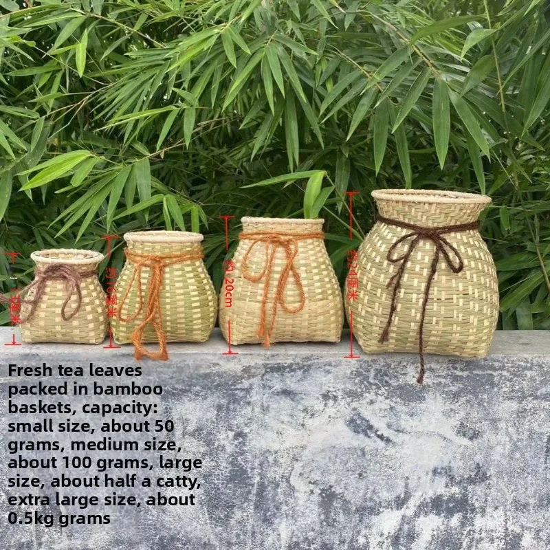 Bamboo weaving bamboo basket props dance performance Hanfu decoration back basket fish basket tea picking