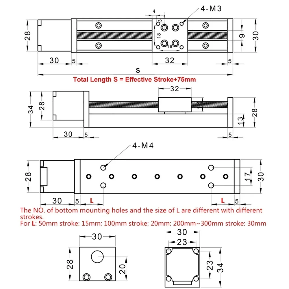 Mesa deslizante motorizada de eje XYZ, carril guía lineal tipo T, Mini Kit de accionamiento de Motor de mesa deslizante CNC, bloqueo lineal eléctrico