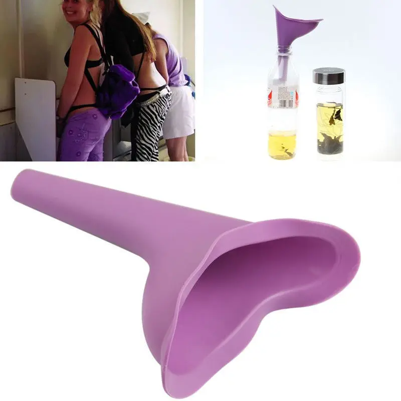 New Design Women Urinal Outdoor Travel Camping Portable Female Urinal Soft Silicone Urination Device Stand Up & Pee