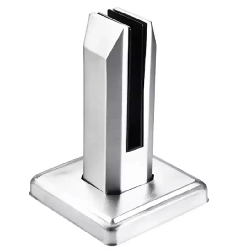 -[Cilae-17R] 304 Stainless Steel Pool Clamp Glass Panel Pool Fence Staircase Bracket Spigot Balustrade Floor Deck Mount Support