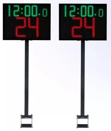 JM-127A 24-second linkage scoreboard (screen 2pcs 60 * 52 * 11cm, 2 * rear bracket, package-72x57x27cm-18KG/115x23x20cm-9kg)
