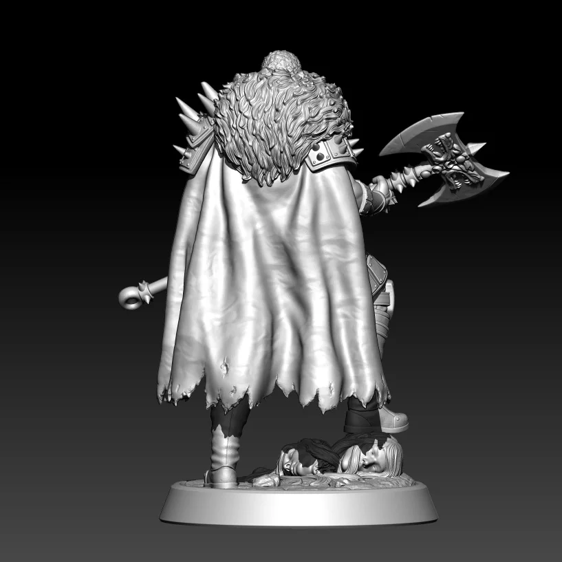 1/24 75mm 1/18 100mm Resin Model The Man Lord Warrior Figurine Unpainted Sculpture  No Color RW-1038