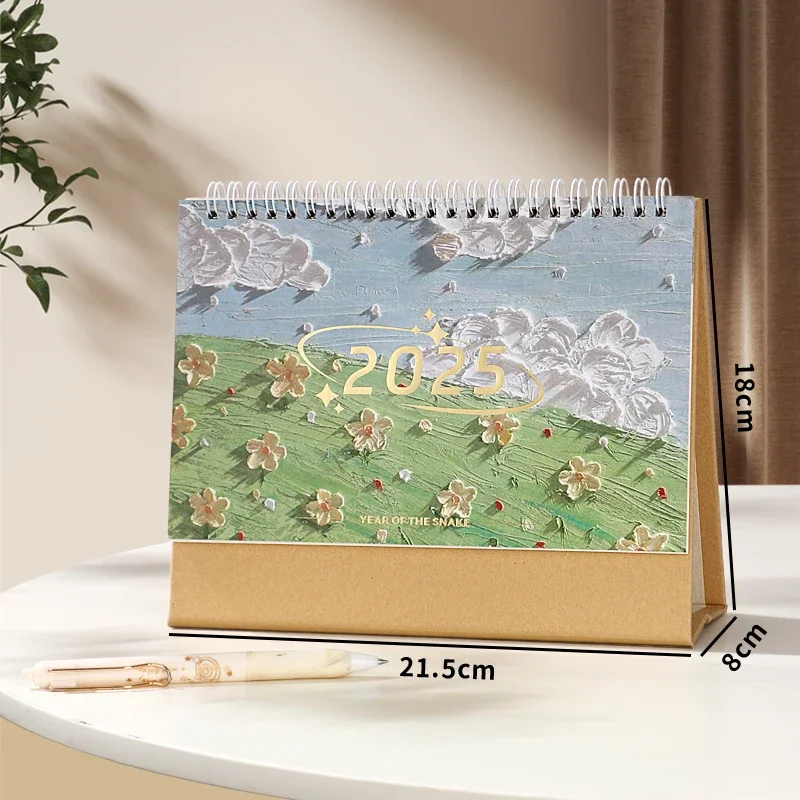 

Chinese Style Desk Calendar 2025 Year Calendar Adornment Multi function Table Calendar Decor