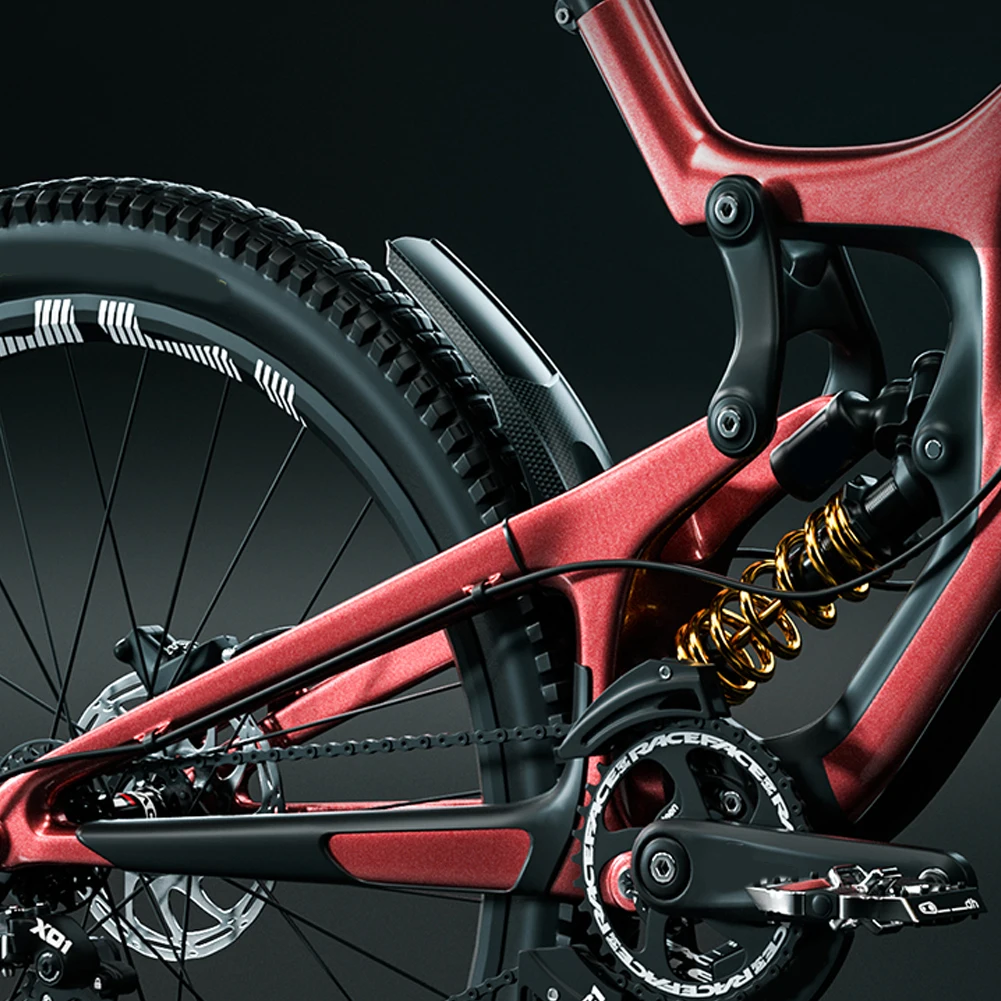 Extended MTB Bicycle Front Rear Universal Fender with Ties Bike Wheel Mudguard