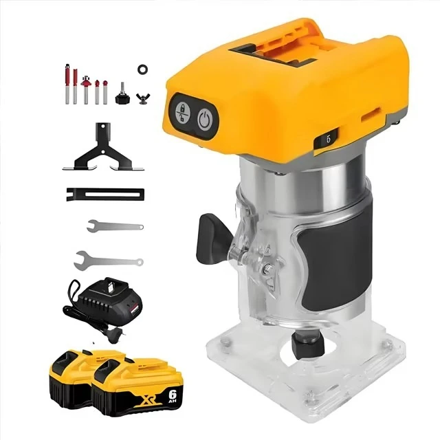 Portable Electric Wood Trimmer Brushless Lithium Trimming Machine Cordless Trimmer Machine for Woodworking Carving