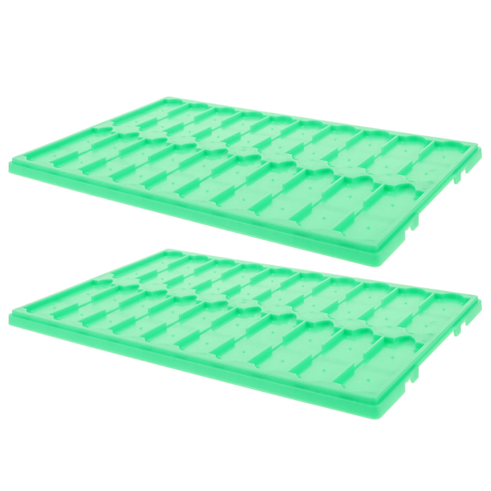 2 Pcs Drying Board Holder for Microscope Slides Glass Laboratory Rack Light Green Stand