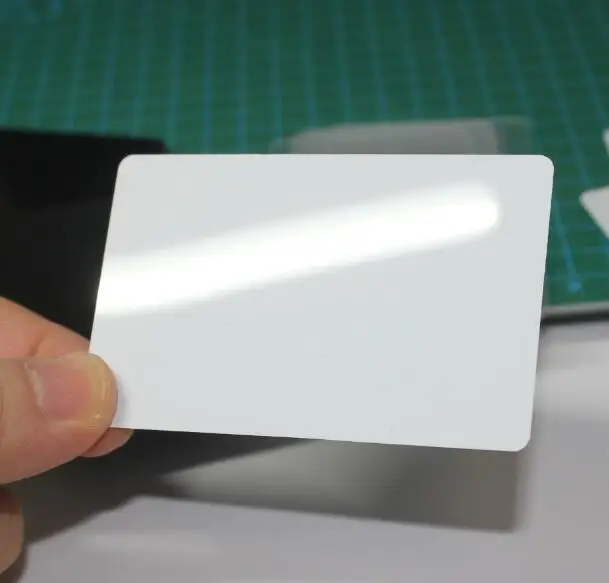 Glossy Finish Blank Plastic PVC Acetate Business Cards Thickness 0.5mm 19mil White Black Clear Transparent