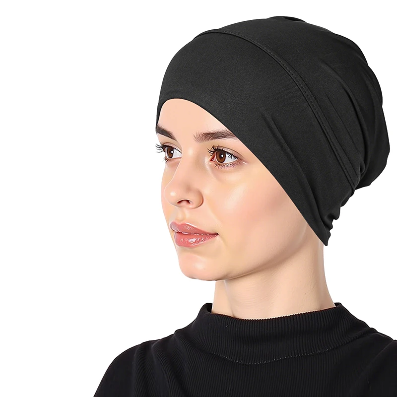 Solid Color Turban Ethnic Style Elastic Ribbon Head Scarf For Women Girls Fashion Beanie Hat Head Scarf Fashion Hair Accessories - view 2