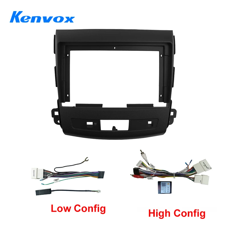 Car Radio Stereo GPS Mounting Bezel Faceplate Panel Frame Kit wire harness Mitsubishi Outlander 2 Peugeot 4007 Citroen C-Crosser