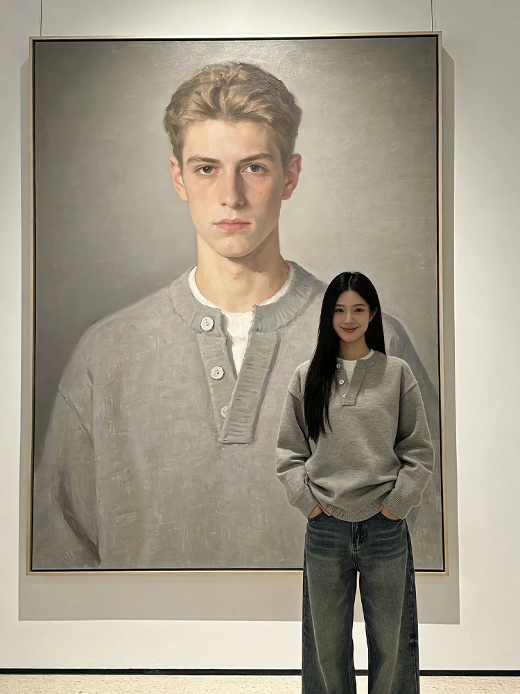 

Мужской вязаный свитер Cleanfit с V-образным вырезом, весенний, с воротником Хенли, в стиле пэчворк, повседневная свободная верхняя одежда, мягкий и удобный