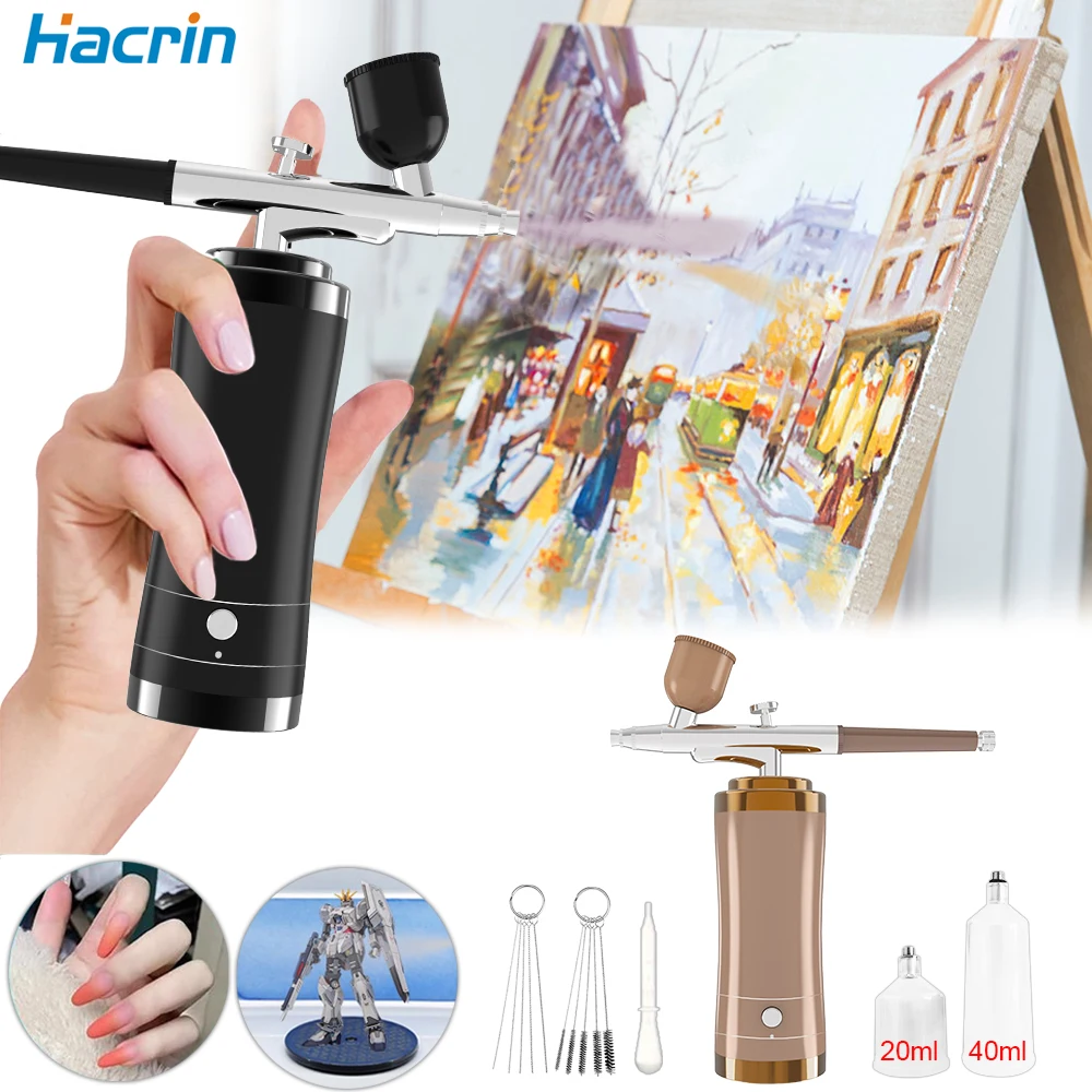 

Airbrush Nail With Compressor Portable AirBrush Compressor Kit For Nails Art Paint Painting Cake Crafts Model Mini Nails Spray