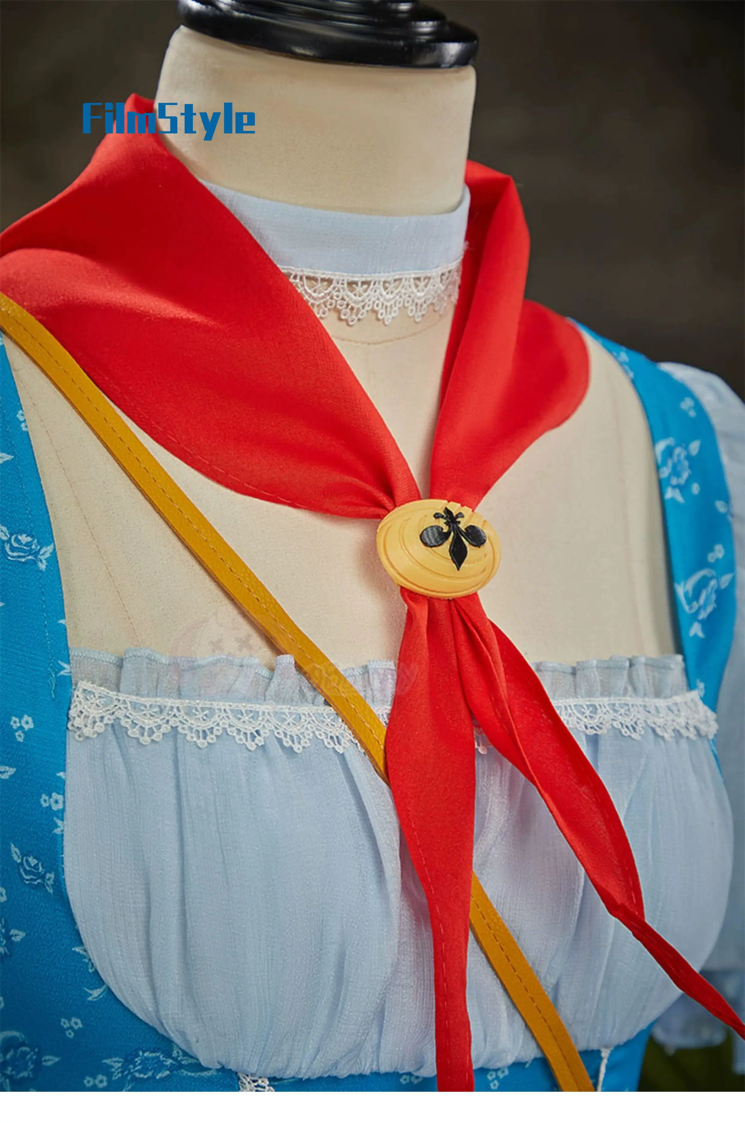

Princess Holly Cosplay Outfit Set, Blue Floral Lolita Dress