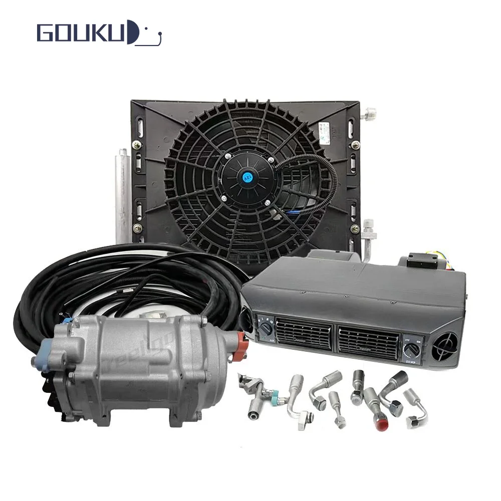 Under Dash Car Air Conditioning Kit 12V Cooling Evaporator electrical Compressor 3 Level complete air conditioner for old car