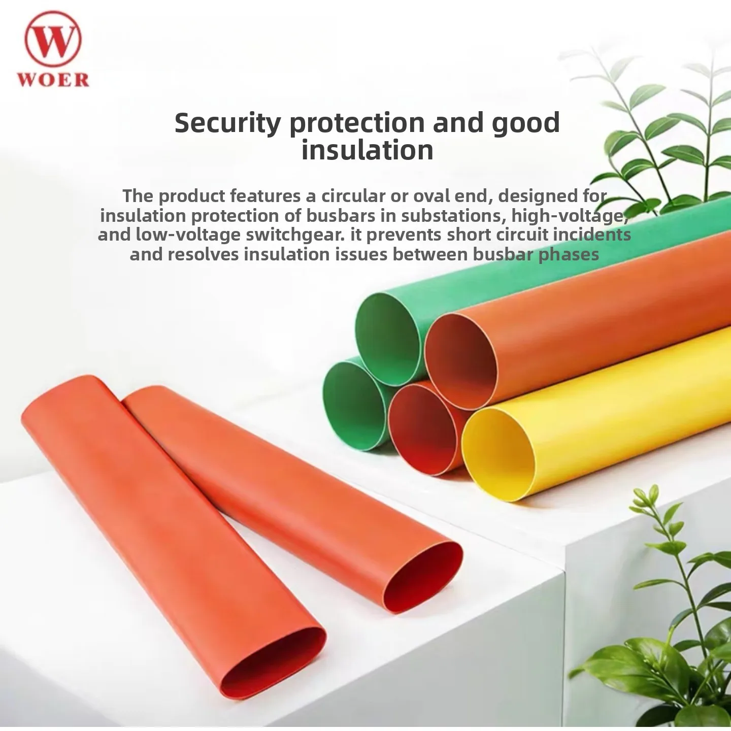 10kV High Voltage Busbar Heat Shrink Tubing Copper Bar Protection Sleeve Busbar Insulation Protective Sleeve 1 Meter Length