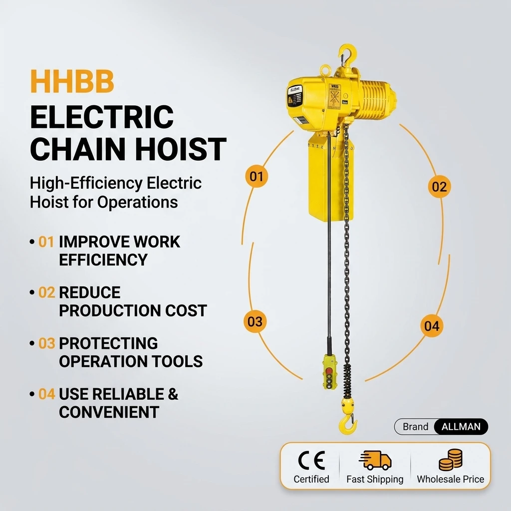 ALLMAN M4 5 Ton Electric Chain Hoist Working Grade Polipasto Electrico Grua New for Hotel Industries