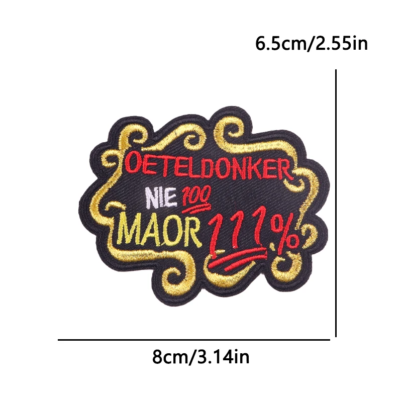 Nederland Carnaval Oeteldonk embleem opstrijkbare patches voor kleding thermoadhesieve patches carnaval decoratieve borduurpatch